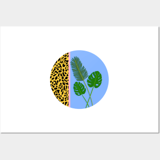 Circular leaf and pattern design Posters and Art